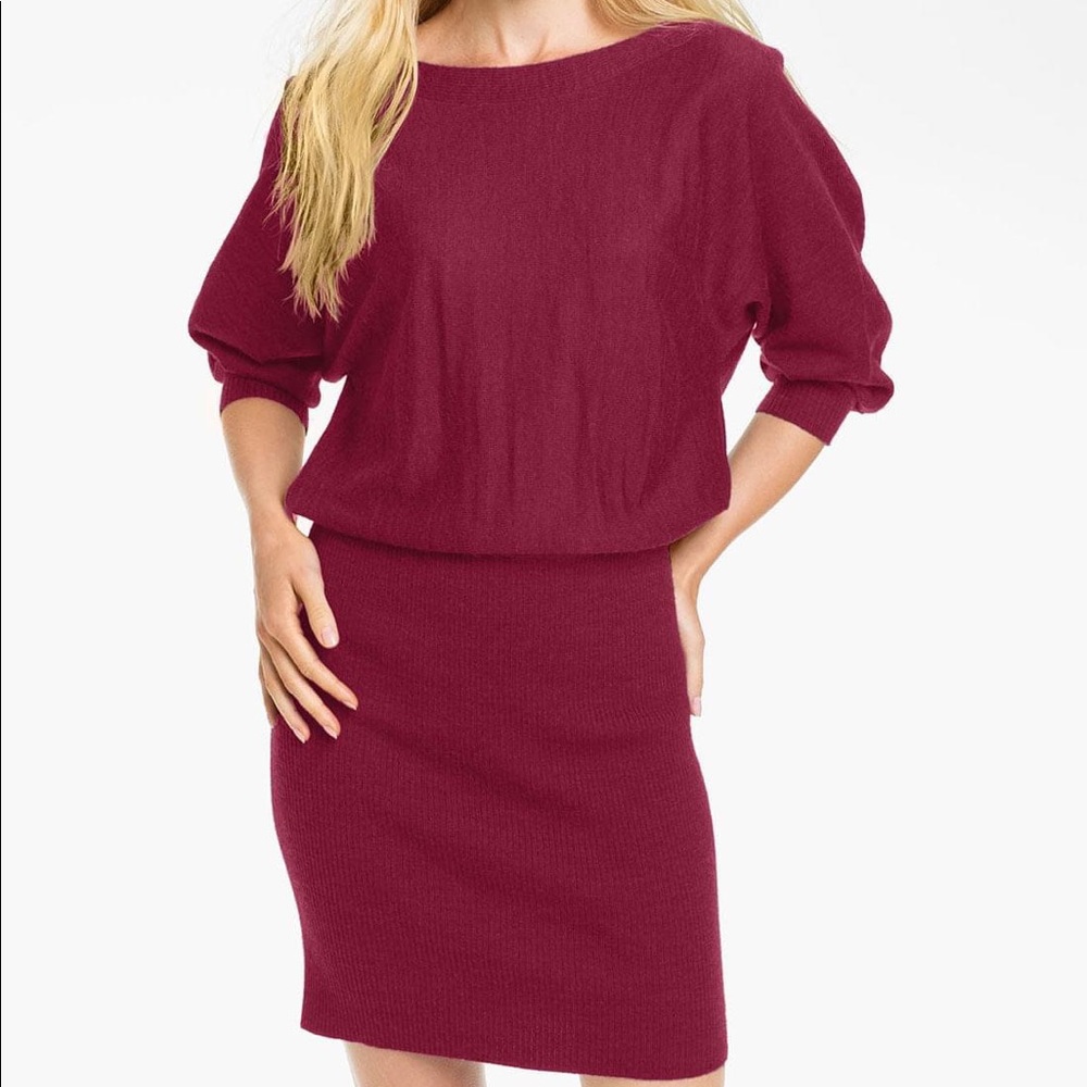 Maggy London Blouson sweater dress